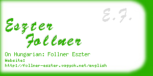 eszter follner business card